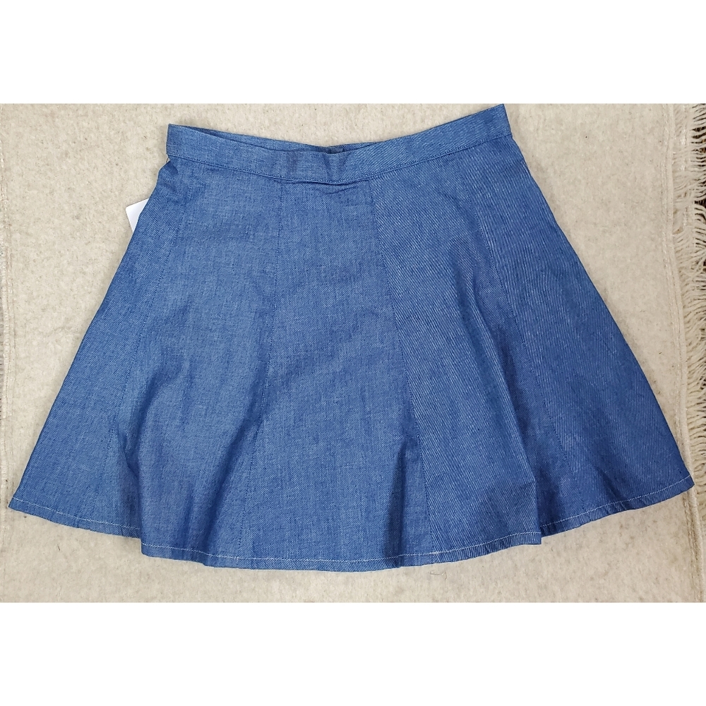 Rag and Bone Chambray Denim Skater Circle Skirt Size 29